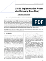 A Successful CRM Implementation Project in A Service Company: Case Study