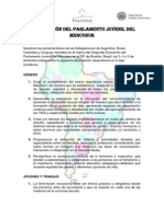 Declaración Del Parlamento Juvenil Del Mercosur 2012 1