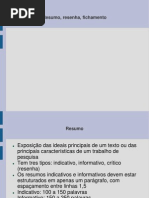resumo, resenha, fichamento