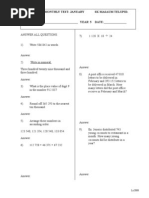 Year 5 Whole Number Test