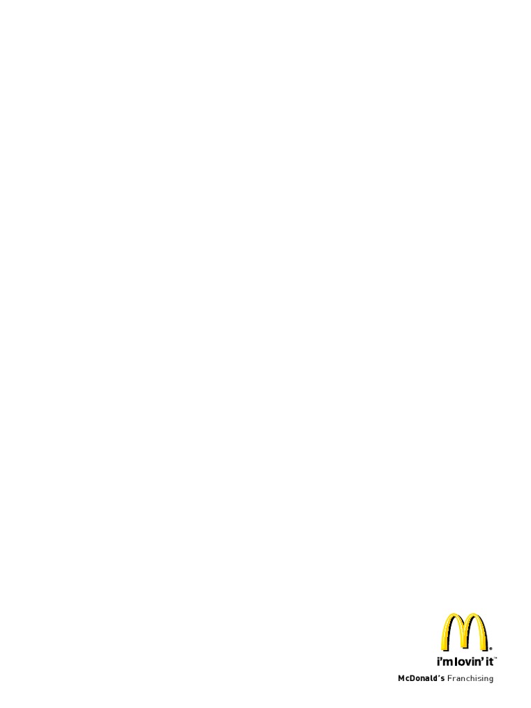 Mcdonalds Franchise Brochure Franchising Mc Donald S