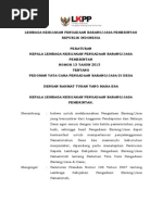 Download Perka LKPP Nomor 13 Tahun 2013 tentang Pedoman Tata Cara Pengadaan BarangJasa di Desa by Meila Zuwari Negara SN206856398 doc pdf