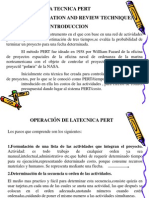 LA TECNICA PERT
(PROGRAM EVALUATION AND REVIEW TECHNIQUE)
INTRODUCCION
