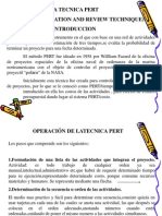 La Tecnica Pert (Program Evaluation and Review Technique) Introduccion