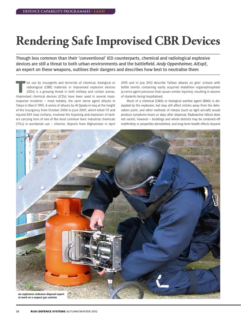 09 Rendering CBR Devices | PDF | Improvised Explosive Device | Bomb ...