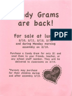 Candy Grams Are Back!: For Sale at Lunch