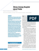 Psychosocial Stress Among Hospital Doctors in Surgical Fields