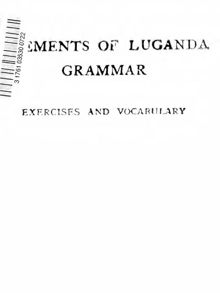 Elements of Luganda Grammar and Exercises | PDF | Semiotics ...