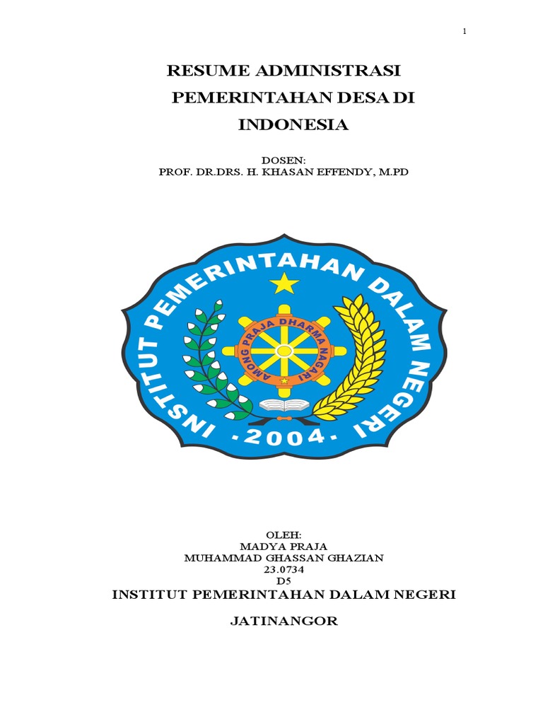 Makalah Administrasi Desa