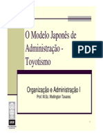 O&A I - Aula 5 - O Modelo Japonês de Administração - Toyotismo(1)