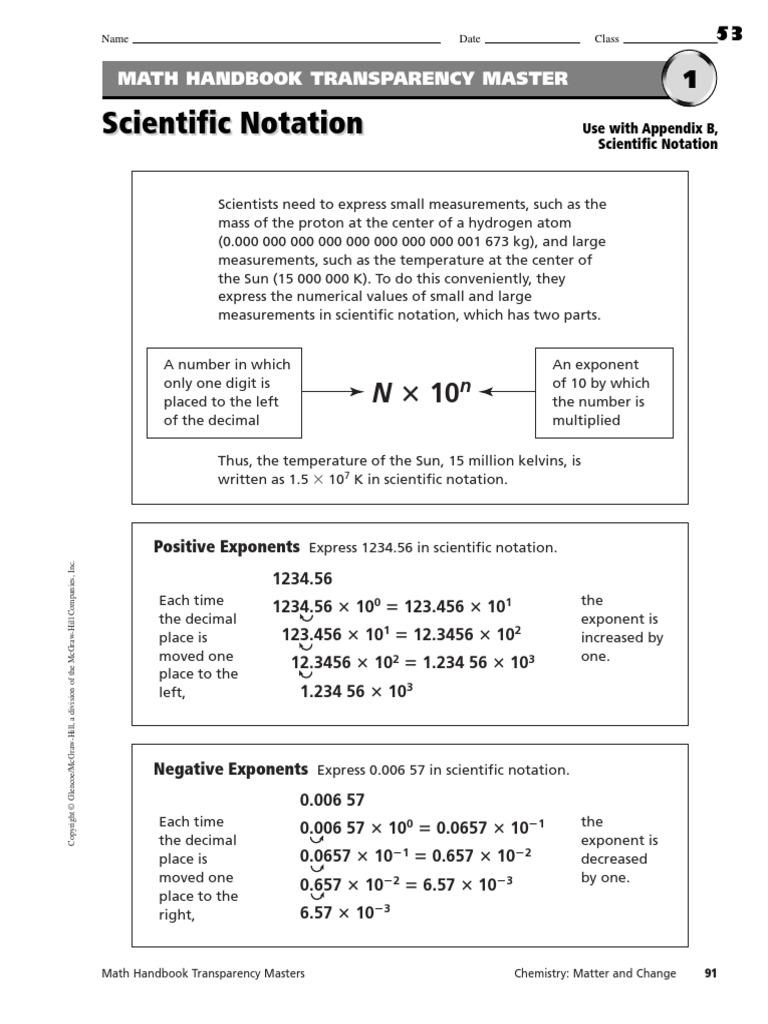 Scientific Notation Worksheets  Multiplication  Exponentiation With Regard To Scientific Notation Word Problems Worksheet