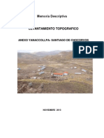 Memoria Descriptiva Levantamiento Topografico Yanaccollpa