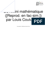 De L'infini Mathématique Couturat