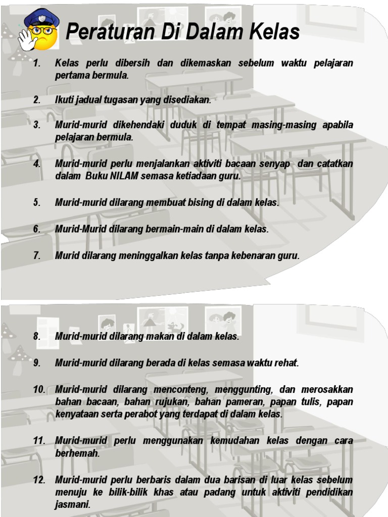 Peraturan Di Dalam Kelas Pdf