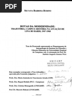 RUBINO, S. B. Rotas da modernidade. Trajetórias, campo e história na atuaçã de Lina Bo Bardi, 1947-1968