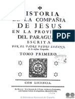 Historia de La Compania de Jesus en Paraguay - Tomo I - Libro 1 - Pedro Lozano - Portalguarani PDF