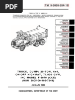 TM 5-3805-254-10 Ihc F-5070 Dump Truck