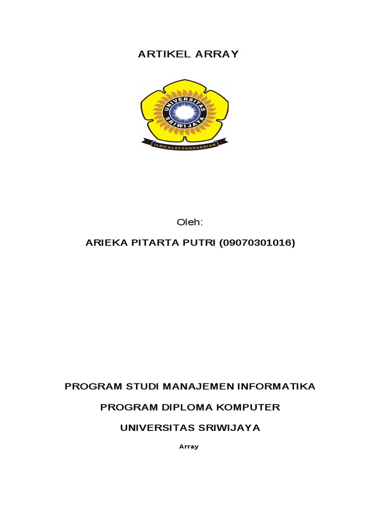 Panduan Lengkap Array di Java dan QBasic | PDF
