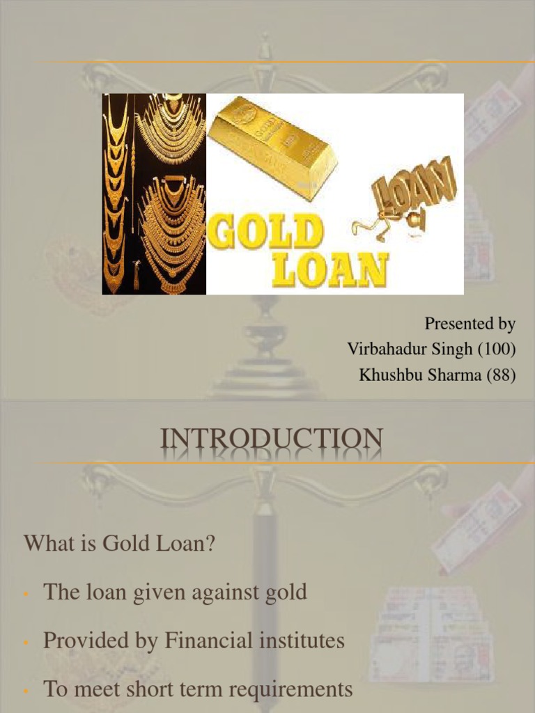 case study on gold loan