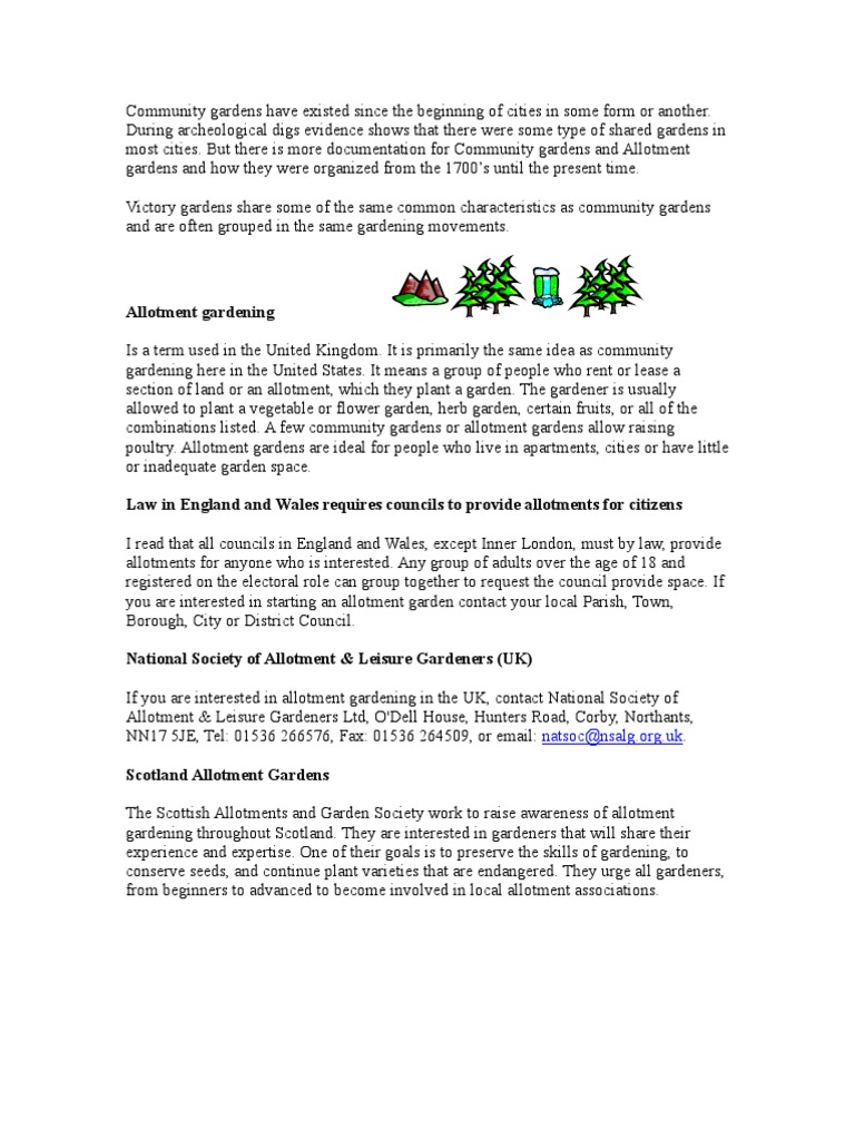 History of Community Gardens | PDF | City | Landscape