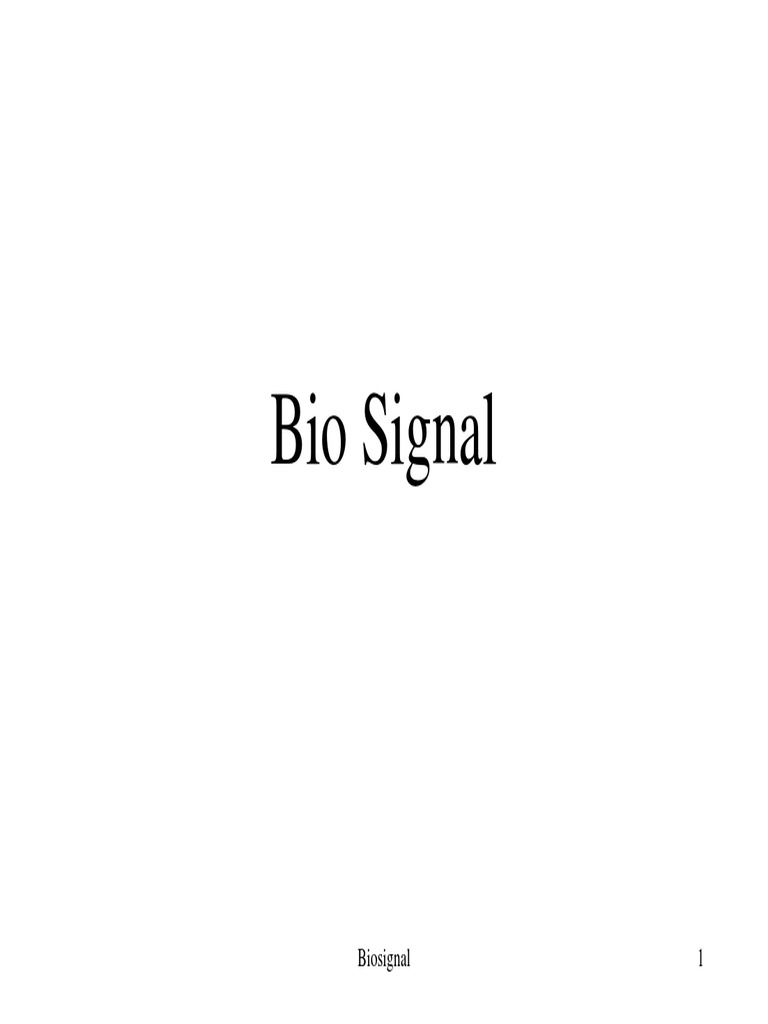 Klasifikasi dan Analisis Biosignal | PDF