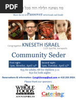 Download Kneseth Israel Community Seder April 14  15 2014 Annapolis by Allot Catering SN206940815 doc pdf