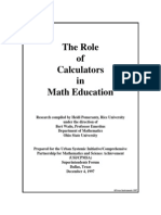 The Role of Calculators in Math Education: Texas Instruments 1997