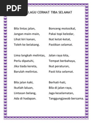 Lirik Lagu Bila Lintas Jalan  PDF