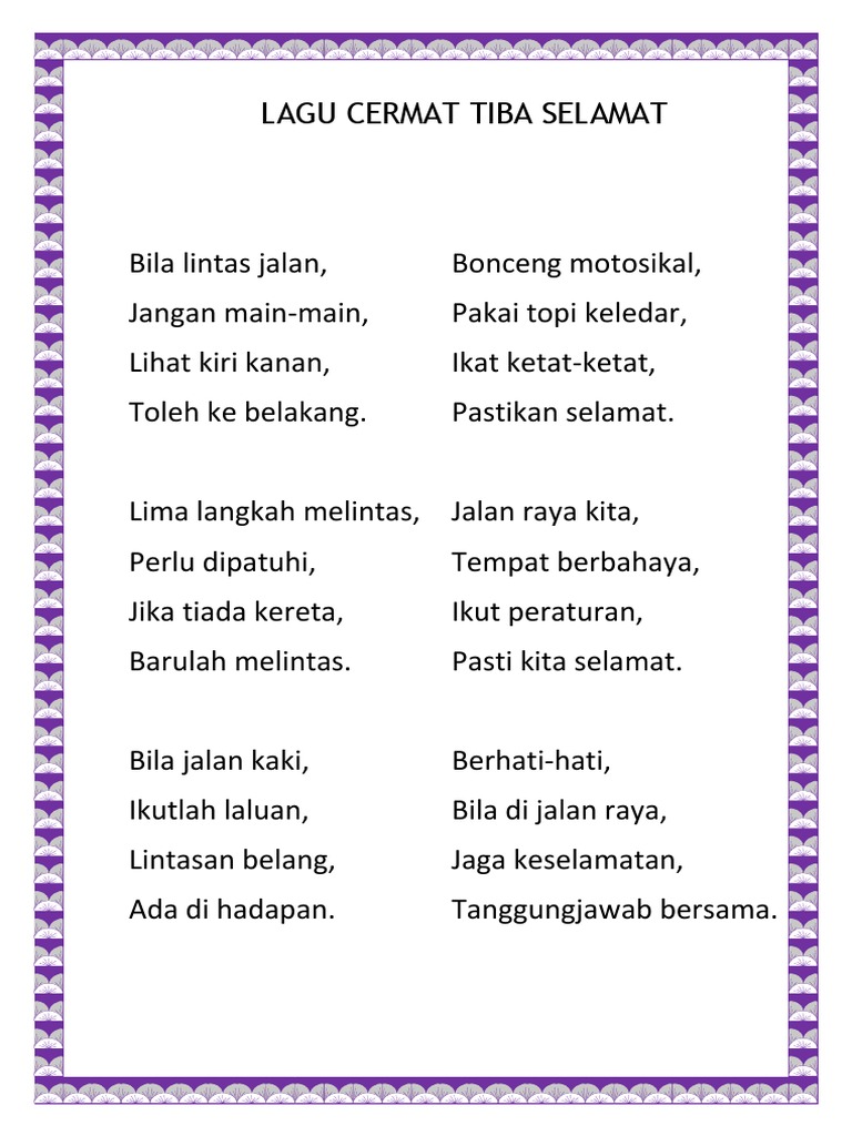 Lirik Lagu Bila Lintas Jalan  PDF