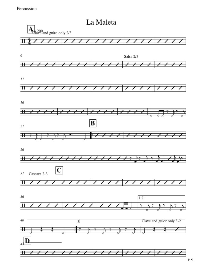 Salsa Percussion Patterns Guide | PDF