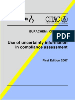 EURACHEM-CITAC Guide - Use of Uncertainty Information in Compliance Assessment - 2007