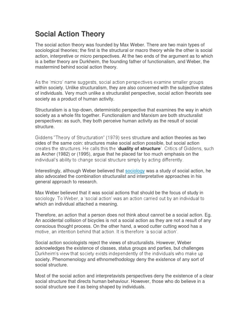 Social Action Max er Social Structure