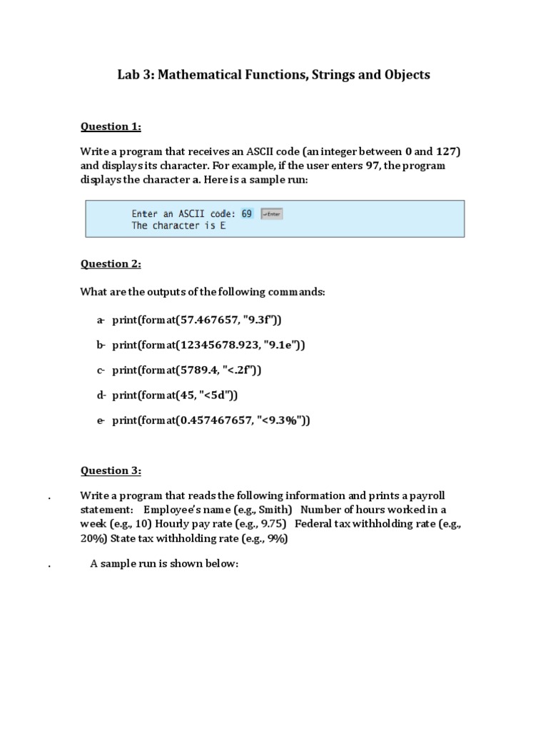 Lab 3 | PDF | Teaching Methods & Materials | Computers