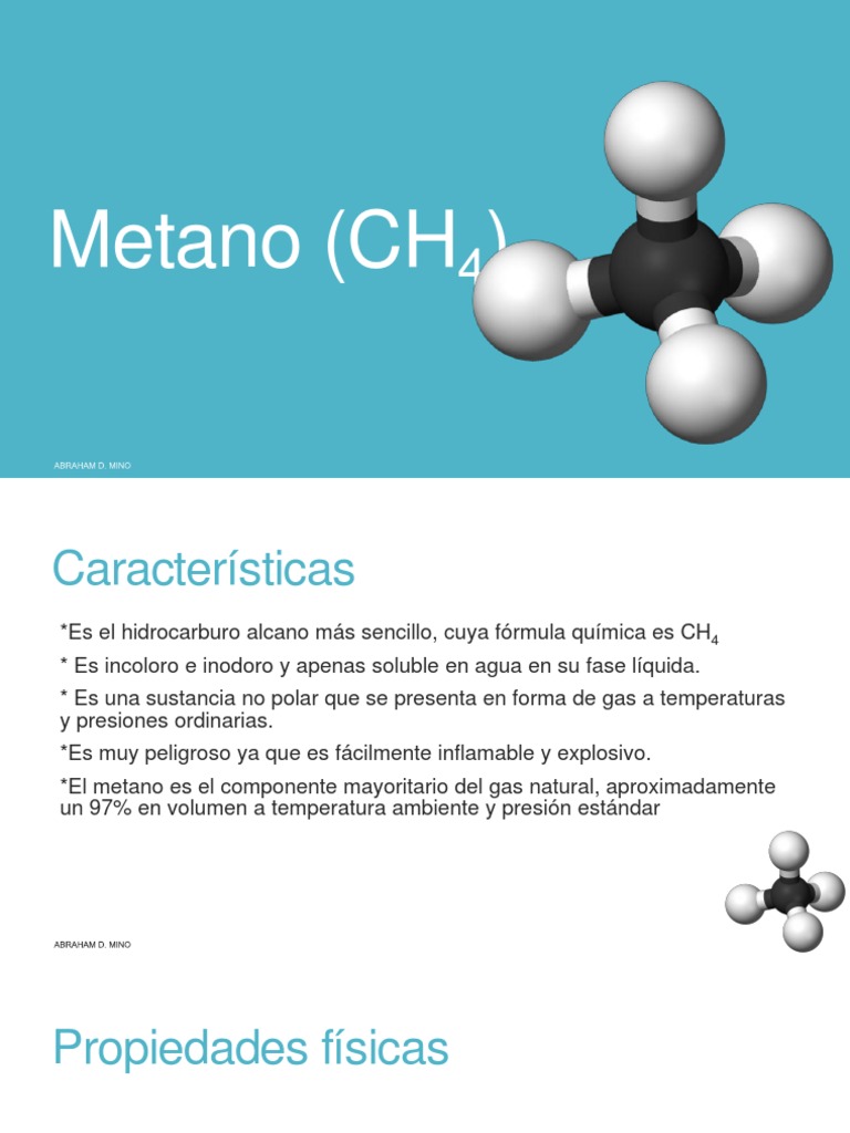 Características y Usos del Metano (CH4) | PDF | Metano | Gases
