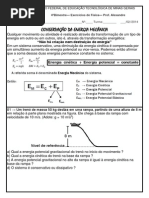 Exercícios Energia Mecânica
