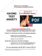 Test Anxiety Flyer Spring 2014