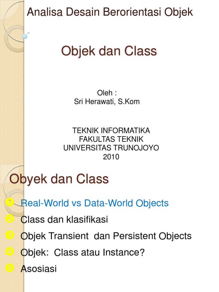 Pertemuan 4 Objek Dan Class | PDF | Teknologi & Rekayasa