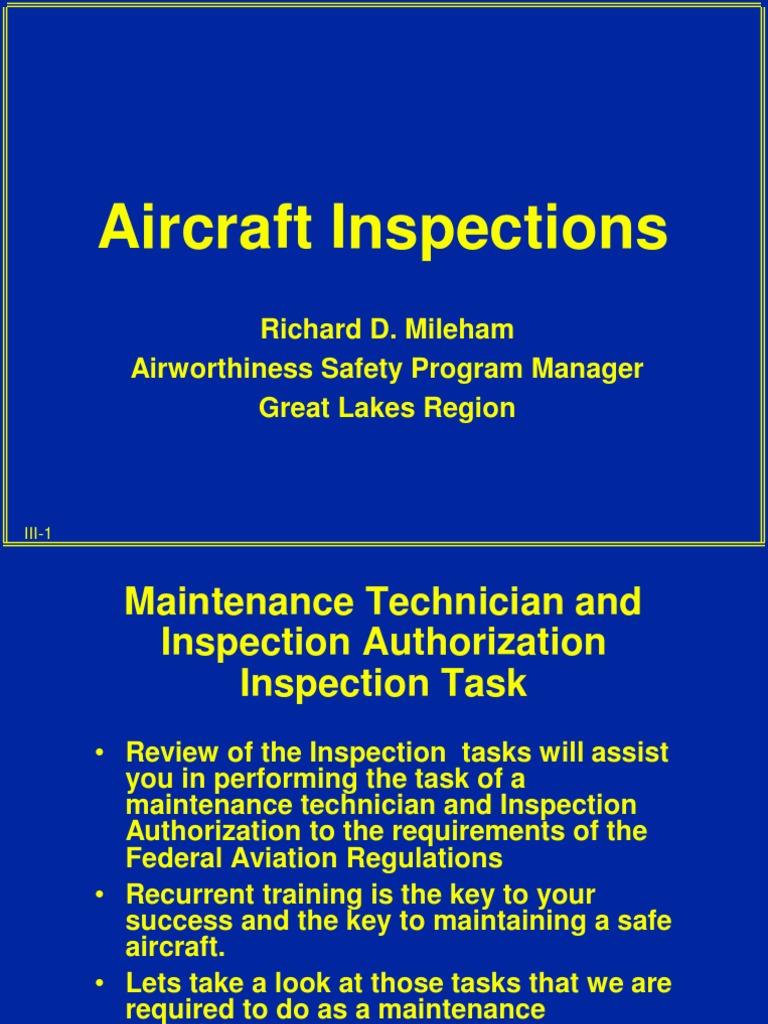 Aircraft Inspections: Understanding the Requirements and Process for ...