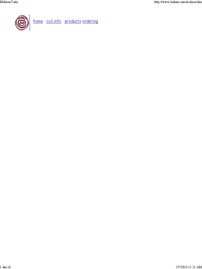 Mobius Coils by Loohan PDF Wire Inductor