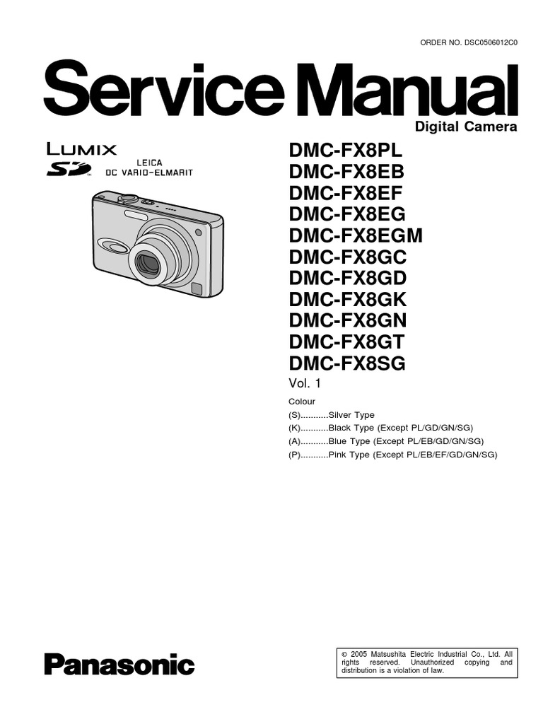 Panasonic DMC Fx8 | PDF | Ac Power Plugs And Sockets