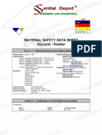 Msds Glycerin Kosher Food Grade