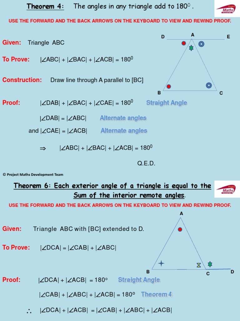 Junior Cert Theorems Triangle Classical Geometry
