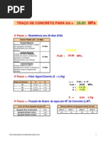 Planilha para Calculo de Traço