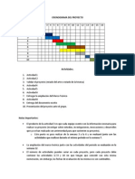 Cronograma de Actividades Ejemplo