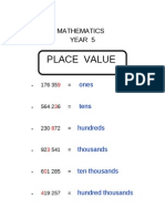 Place Value: Mathematics Year 5