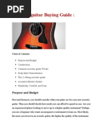 Download Acoustic Guitar Buying Guide by Ram Sagar Mourya SN20706357 doc pdf
