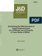 Examining the Effectiveness of
 Legal Empowerment 
as a Pathway out of Poverty:
A Case Study of BRAC