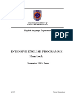 Intensive English Handbook Updated 24.6.13
