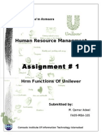 Human Resource Management at Unilever