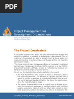 PM4DEV The Project Constraints